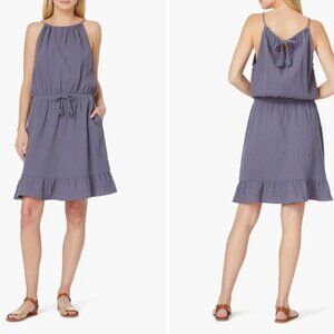 C&C California Kaelyn Gauze Halter Dress Gray/Blue Size Medium